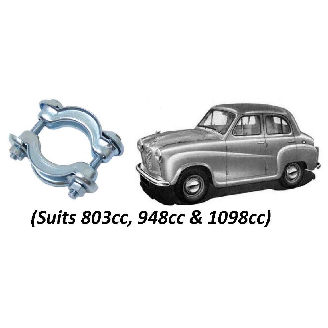 FRONT MANIFOLD / EXHAUST DOWNPIPE CLAMP (Austin A30 & A35) (Saloon & Van) (1953- 68)